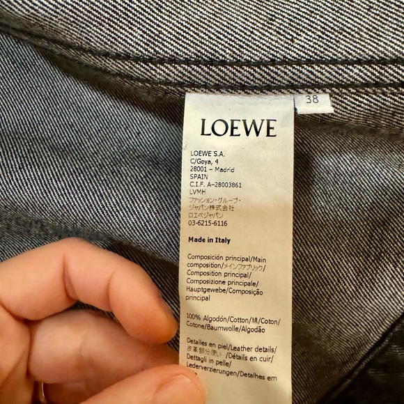 Loewe Cropped Faded Black Denim Jacket - Picture 5 of 5